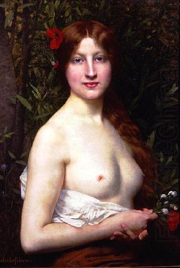 Jules Joseph Lefebvre Half Length Demi Nude china oil painting image